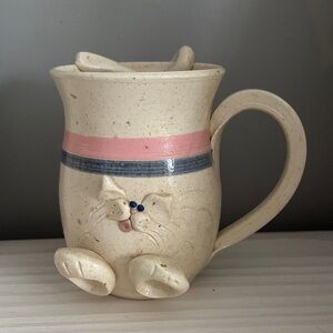 Handcrafted Studio Pottery Francine‎ Zajac Cat Mug